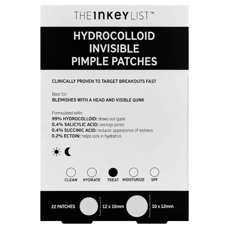 The Inkey List Hydrocolloid Invisible Pimple Patches 15ml