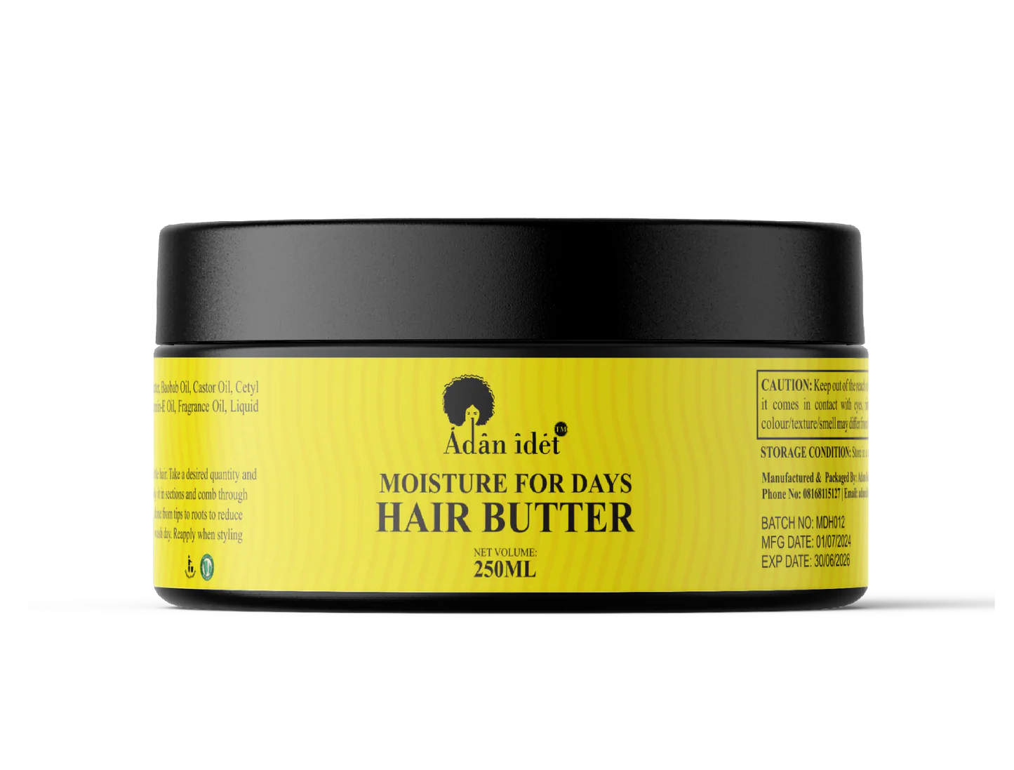 Adan Idet Moisture For Days Hair Butter