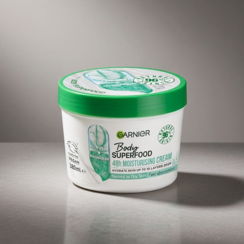 Garnier Body Superfood, Moisturising & Soothing Body Cream, Aloe Vera & Magnesium 380ml