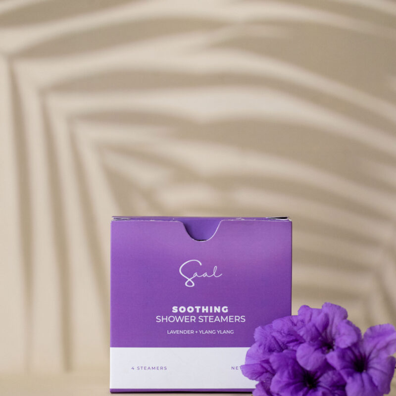 BODY & SAAL AROMATHERAPY SOOTHING  SHOWER STEAMERS  LAVENDER + YLANG YLANG 250G