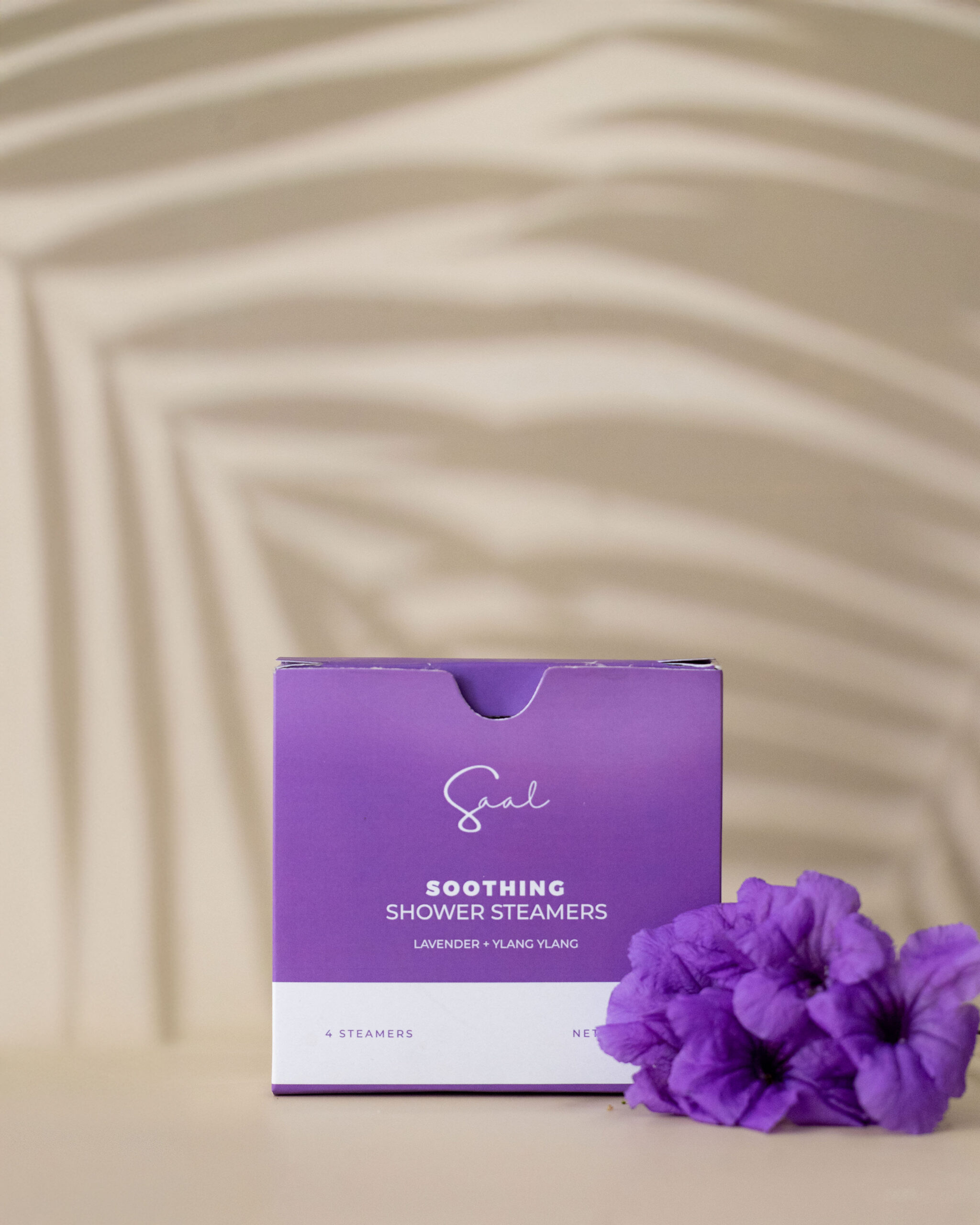 BODY & SAAL AROMATHERAPY SOOTHING  SHOWER STEAMERS  LAVENDER + YLANG YLANG 250G