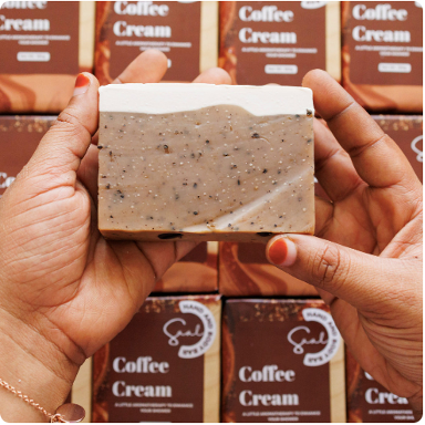 BODY & SAAL COFFEE CREAM HAND AND BODY BAR 180G - Image 2