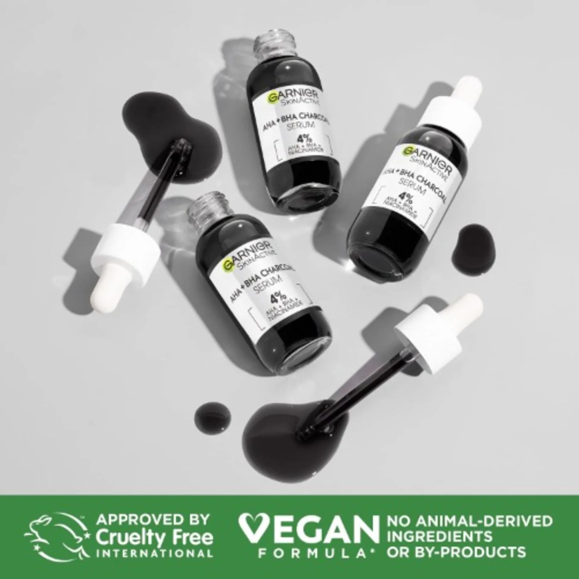 GARNIER SKINACTIVE AHA+BHA WITH CHARCOAL ANTI-BLEMISH SERUM 30ml - Image 3