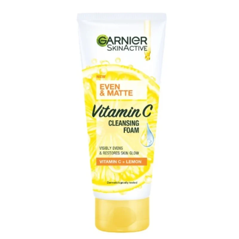 GARNIER SKINACTIVE EVEN & BRIGHTEN VITAMIN C CLEANSING FOAM 100ml