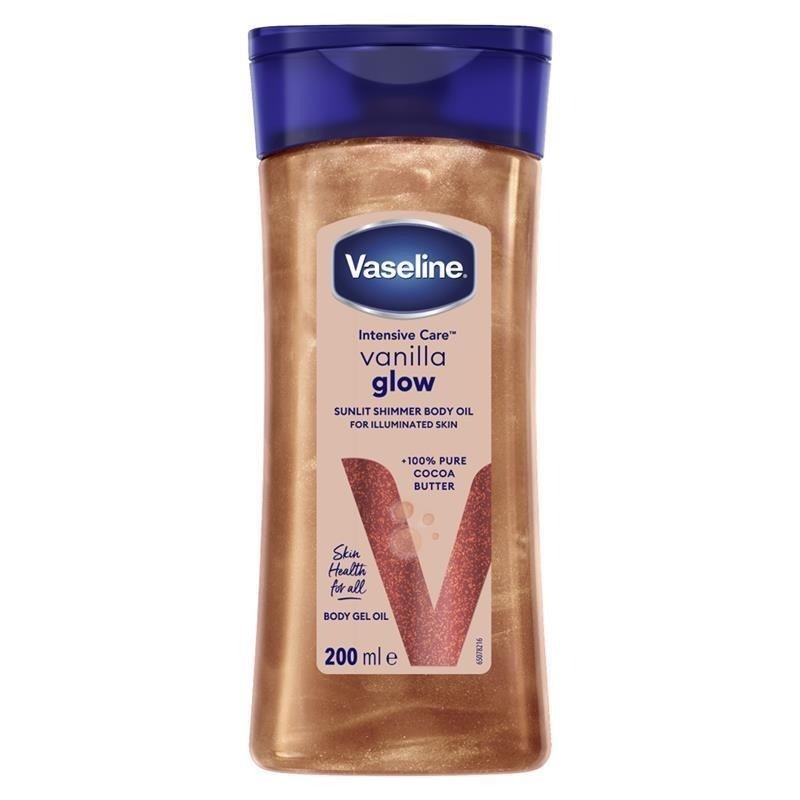 Vaseline vanilla glow sunlit shimmer body oil 200ml