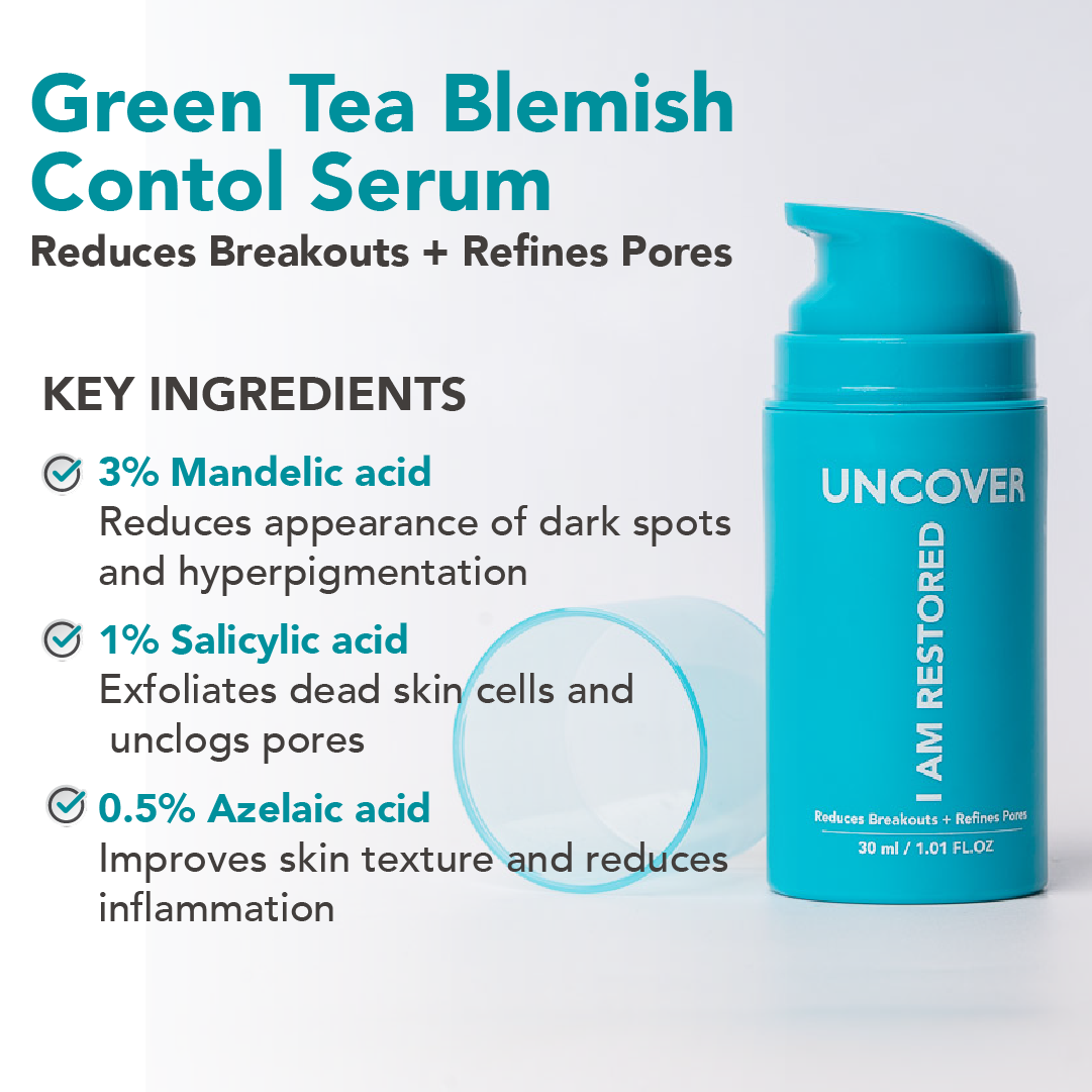 Uncover Green Tea Blemish Control Serum 30ml - Image 2