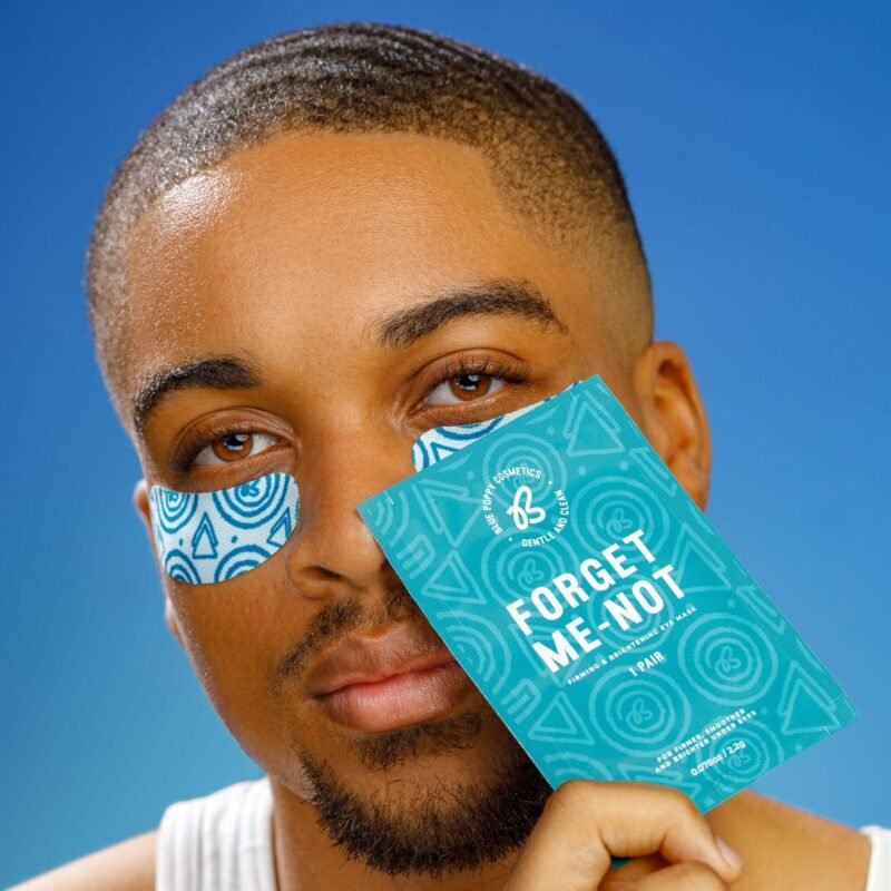 Blue Poppy Forget Me-Not Eye masks