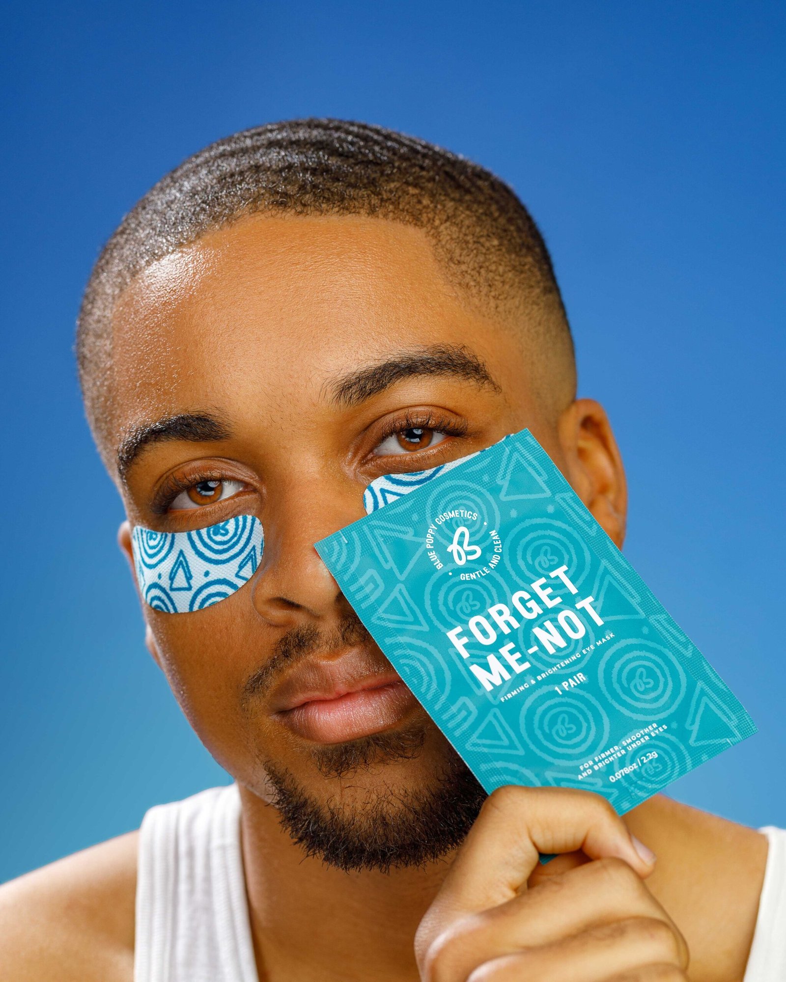 Blue Poppy Forget Me-Not Eye masks